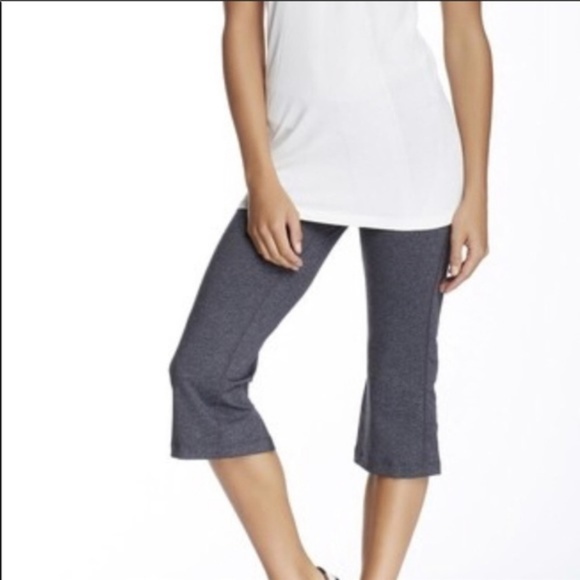 Lucy Lotus Capri Asphalt Heather Running Pants S - Picture 1 of 8